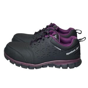Reebok Sublite Composite Toe Safety Shoes Women’s 7.5 Black Sneakers *No Insoles